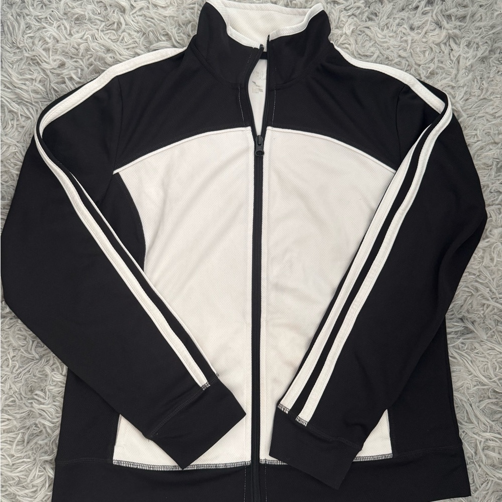 Made for Life Black & White Zip-Up Jacket